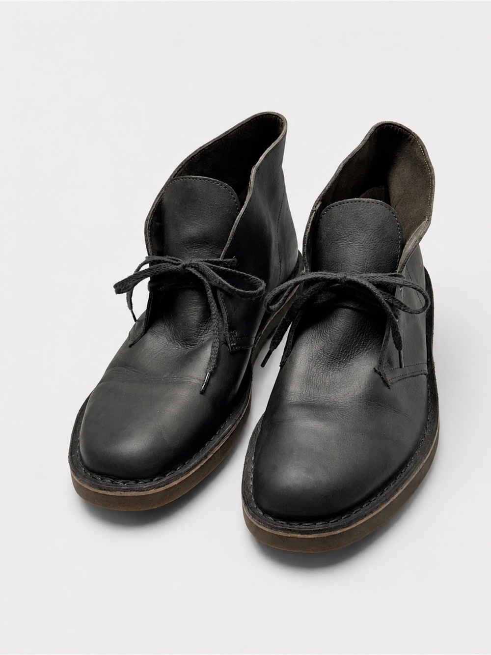 Clarks Espresso Brown Leather Desert Chukka Boots